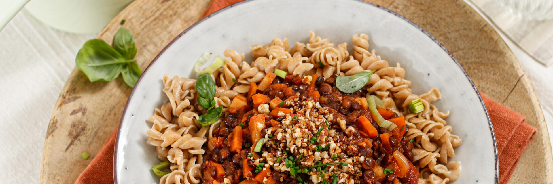 Linsen Bolognese mit Nudeln - Brenners Bestes